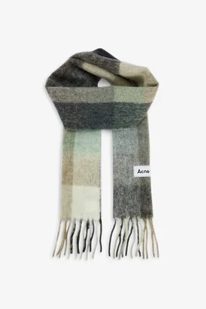 Acne Studios Vally Checked Wool-Blend Scarf