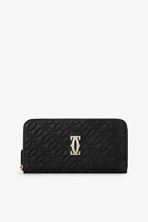 Cartier Womens C De International Zipped Leather Wallet
