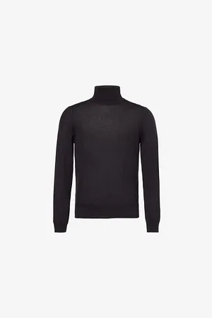 Dunhill Mens Turtleneck Fine-Knit Cashmere Jumper