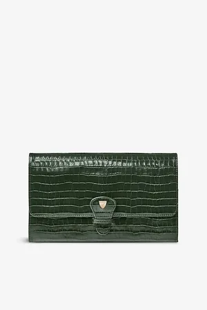 ASPINAL OF LONDON Croc-Effect Leather Travel Wallet