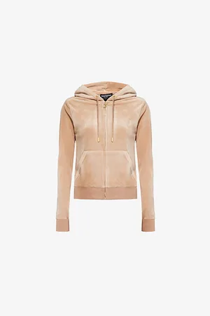 Juicy Couture Womens Robertson Velour Stretch-Woven Hoody