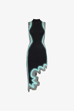 PH5 Womens Brooklyn Sleeveless Stretch-Recycled-Viscose Blend Midi Dress