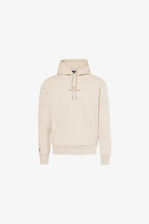 Ralph Lauren Mens Brand-Embroidery Kangaroo-Pocket Relaxed-Fit Cotton and Recycled-Polyester Blend Hoody