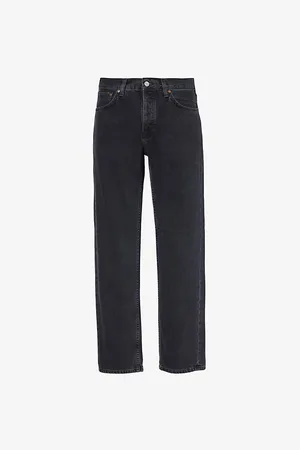 Nudie Jeans Mens Rad Rufus Faded-Wash Straight-Leg Regular-Fit Denim Jeans