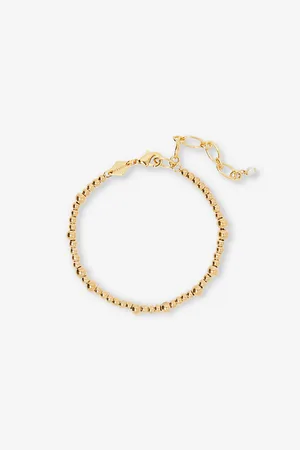 Anni Lu Womens Slim Goldie 18ct Yellow -Plated Brass Bracelet