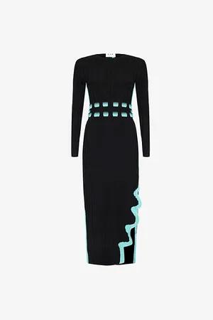 PH5 Womens Aster Long-Sleeves Stretch-Woven Maxi Skirt
