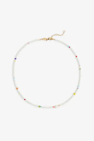 Anni Lu Womens Confetti Gem 18ct Yellow Gold-Plated Brass Necklace