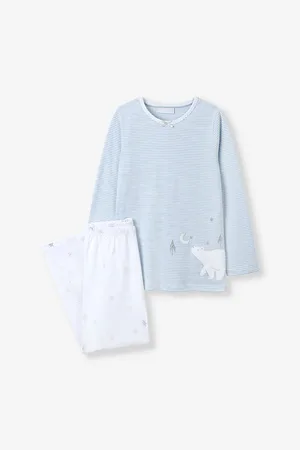 The Little White Company Lumi Polar Bear Cotton-Jersey Pyjamas