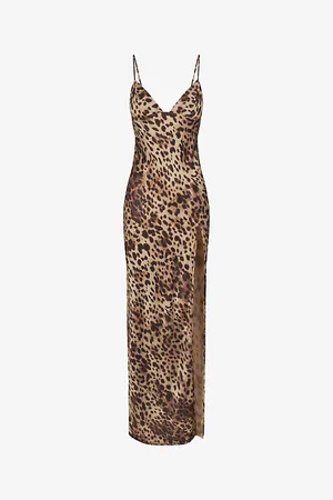 SKIMS Womens Dolce & Gabbana x -Print Stretch-Silk Maxi Slip Dress