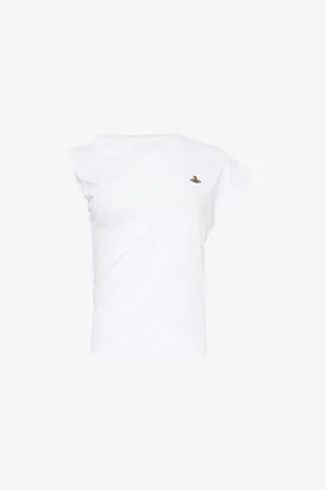 Vivienne Westwood Womens Hebo Asymmetric Cap-Sleeve Cotton-Jersey T-Shirt