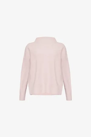Vince Womens Funnel-Neck Relaxed-Fit Cashmere Jumper