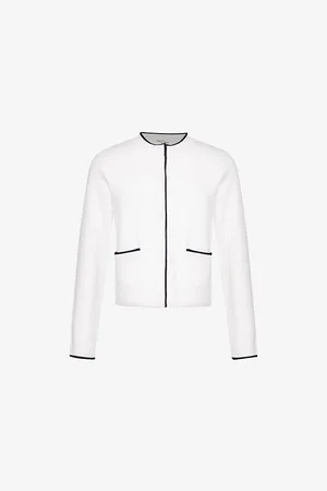 Vince Womens Round-Neck Patch-Pocket Knitted Cardigan