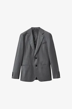 Reiss Mens Single-Breasted Notch-Lapel Wool Blazer