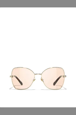 CHANEL Womens Ch4283 Butterfly-Frame Metal Sunglasses