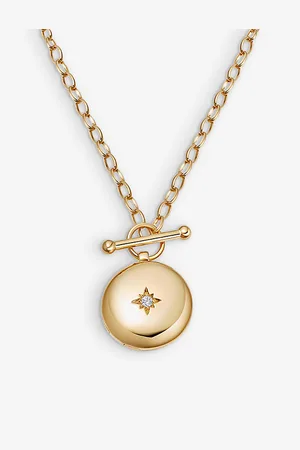 ASTLEY CLARKE Womens Biography 18ct Yellow Gold-Plated Vermeil Sterling-Silver and White Sapphire Locket Necklace