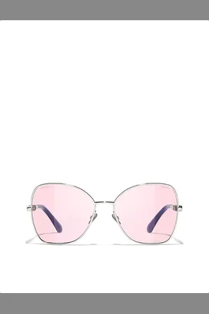 CHANEL Womens Ch4283 Butterfly-Frame Metal Sunglasses