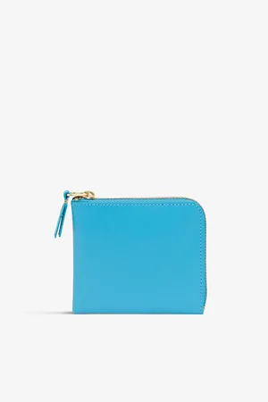 Comme des Garçons Brand-Print Leather Half-Zip Wallet