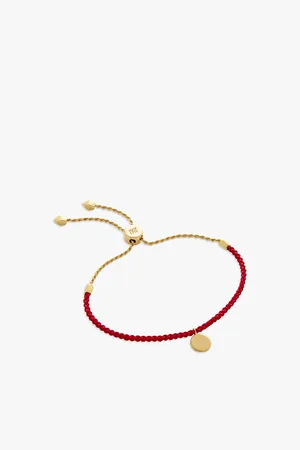 Monica Vinader Womens Linear Friendship 18ct Yellow Gold-Plated Vermeil Sterling Silver Bracelet