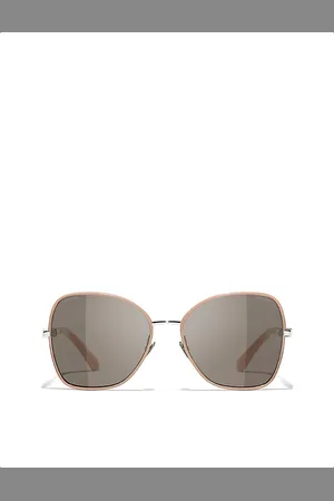 CHANEL Womens Ch4283 Butterfly-Frame Metal Sunglasses