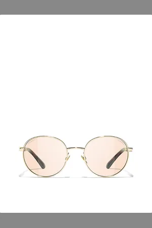 CHANEL Womens Ch4282 Round-Frame Metal Sunglasses