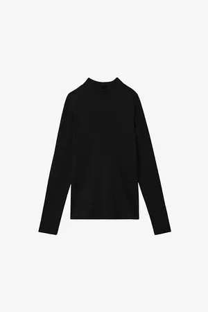 Reiss Womens Polly Ribbed Stretch-Cotton Top