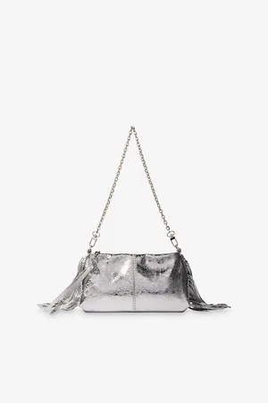 Maje Womens Tassel-Embellished Chain-Strap Leather Bag