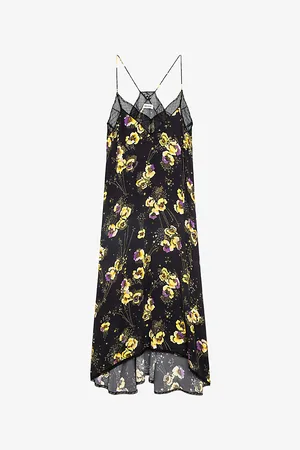 Zadig & Voltaire Womens Risty Floral-Print Crepe Maxi Dress