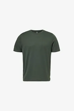 vuori Mens Crewneck Contrast Stitching Stretch-Recycled Polyester T-Shirt