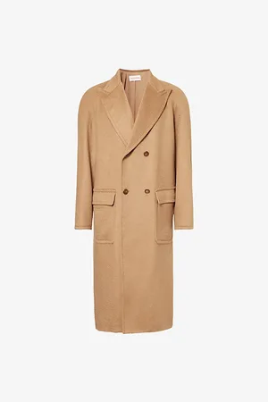 VALENTINO GARAVANI Mens Double-Breasted Regular-Fit Wool Coat