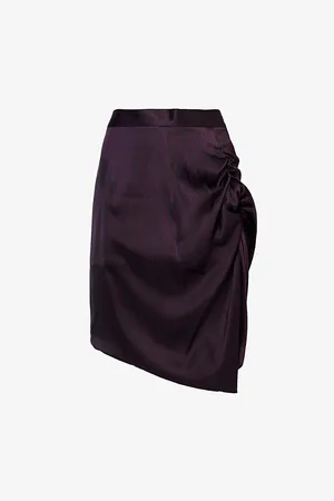 Vivienne Westwood Womens Panther Stripe-Print Mid-Rise Satin Midi Skirt