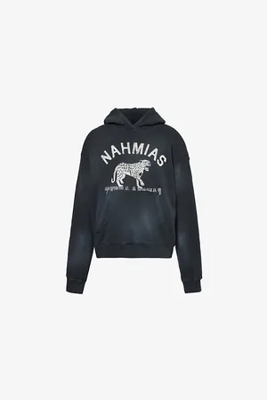 Nahmias Mens Terraestiva Graphic Text-Print Cotton Hoody