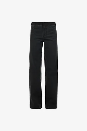 CHRISTOPHER ESBER Womens Deconstruct Two-Slip-Pockets Straight-Leg Mid-Rise Denim Jeans