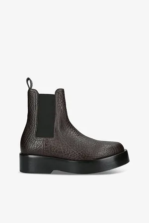 Bottega Veneta Mens Torino Grain-Texture Leather Chelsea Boots