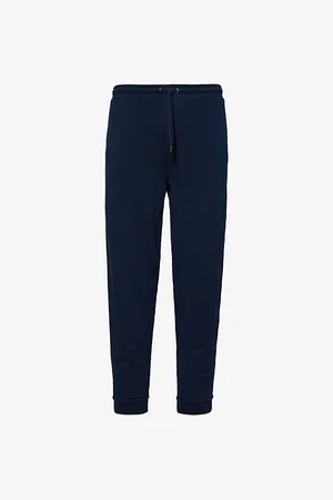 DEREK ROSE Mens Quinn Relaxed-Fit Mid-Rise Cotton-Blend Jogging Bottoms
