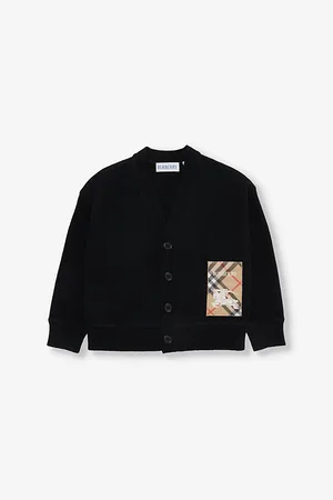 Burberry V-Neck Brand-Patch Wool Cardigan 12 Months-2 Years