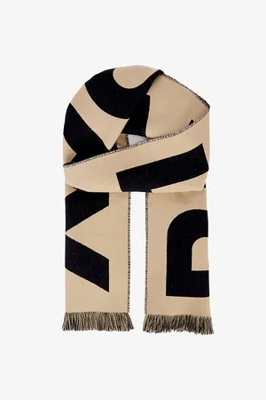 Burberry Football Brand-Pattern Wool Scarf