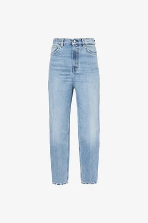 Totême Womens High-Rise Tapered Leg Denim Jeans