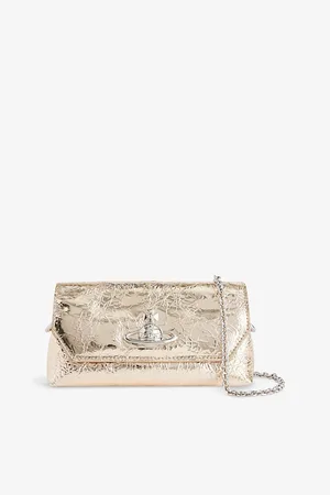 Vivienne Westwood Womens Chain-Strap Mini Leather Cross-Body Bag