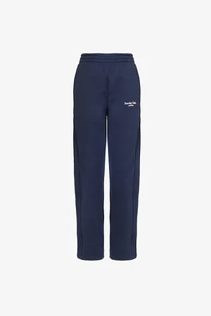 Lounge Underwear Womens Two-Slip-Pockets Straight-Leg Relaxed-Fit Cotton-Blend Jogging Bottoms