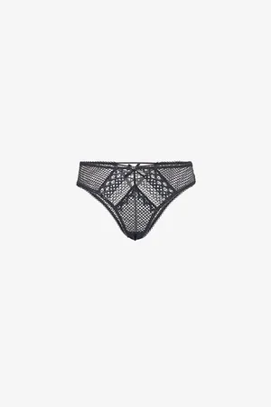 Savage X Fenty Womens Starlet Nights Brazilian Cut-Out Lace Briefs
