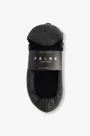 Falke Mens Cosyshoe Wool-Blend Knitted Slipper Socks