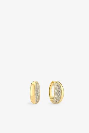 Sif Jakobs Fasano Grande 18ct Yellow Gold-Plated Sterling-Silver and Zirconia Earrings