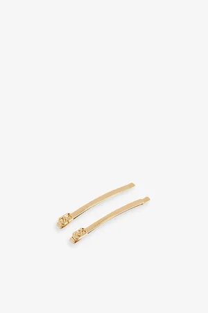 VALENTINO GARAVANI Womens Vlogo Pack Of Two Brass Hair Clips