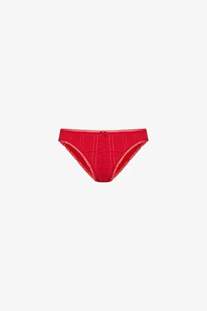 Cou Cou Intimates Womens The High Rise Cut-Out-Pattern Organic-Cotton Briefs