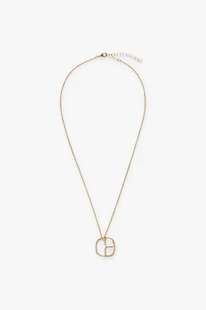 Claudie Pierlot Womens Alliance Brass Pendant Necklace