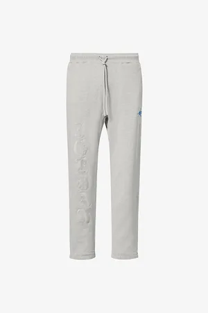 AWAKE NY Mens x Jordan Brand-Embroidery Straight-Leg Regular-Fit Cotton-Jersey Jogging Bottoms