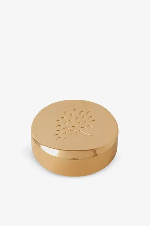 MULBERRY Womens Logo-Engraved Brass-Plated Stainless-Steel Paperweight