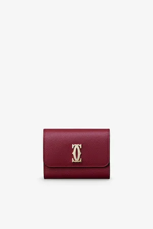 Cartier Womens C De Mini Leather Wallet