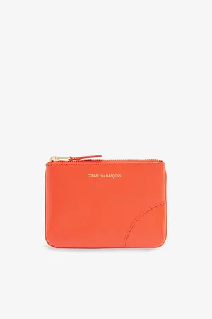 Comme des Garçons Logo-Print Half-Zip Leather Wallet