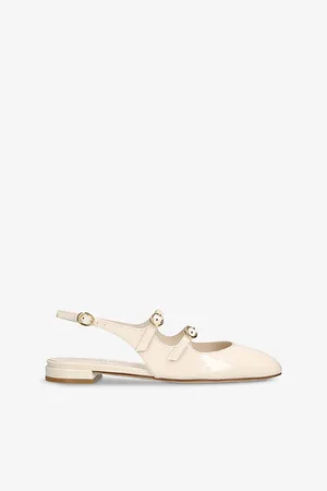 Stuart Weitzman Womens Benni Slingback Patent-Leather Mary Jane Shoes